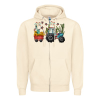 Sandshell 4th of july tractor Zipper Hoodie - CowGirlArtShop