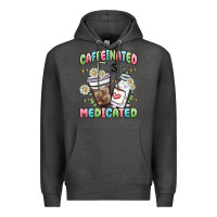 Charcoal Heather caffeinated and medicated Premium Hoodie - MaliasSmallBusiness