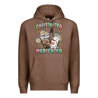 Chestnut caffeinated and medicated Premium Hoodie - MaliasSmallBusiness