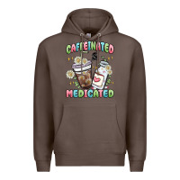 Coffee caffeinated and medicated Premium Hoodie - MaliasSmallBusiness