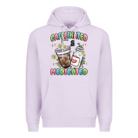 Lilac caffeinated and medicated Premium Hoodie - MaliasSmallBusiness