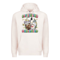 Pale Pink caffeinated and medicated Premium Hoodie - MaliasSmallBusiness