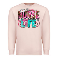 Pale Pink nurse life Premium Sweatshirt - AdoDesignShop