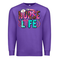 Purple nurse life Premium Sweatshirt - AdoDesignShop