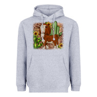 Heather Grey Hereford cactus sunflower Heavyweight Hoodie - JahusDesignShop