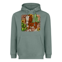 Sage Hereford cactus sunflower Heavyweight Hoodie - JahusDesignShop
