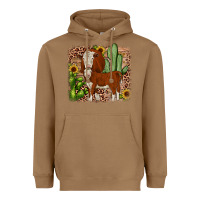 Toasted Coconut Hereford cactus sunflower Heavyweight Hoodie - JahusDesignShop