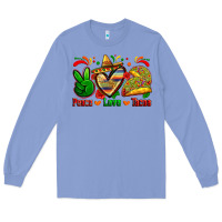 Colony Blue peace love tacos Long Sleeve Tee - Zillion Design Studio