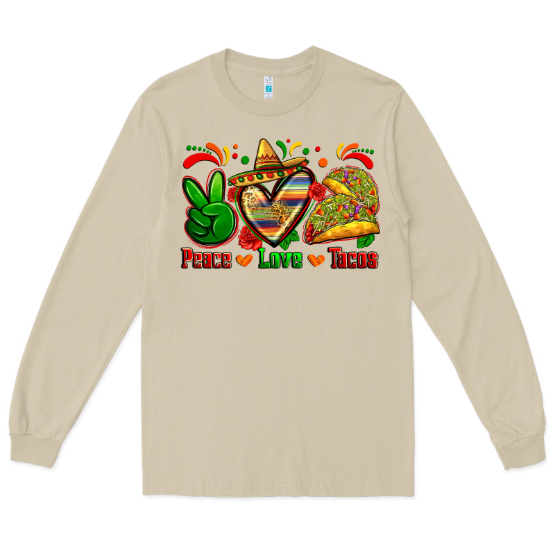 Peace Love Tacos Long Sleeve Tee by Zillion Design Studio | Teevron