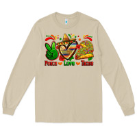Mushroom peace love tacos Long Sleeve Tee - Zillion Design Studio