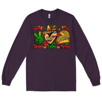 Plum peace love tacos Long Sleeve Tee - Zillion Design Studio