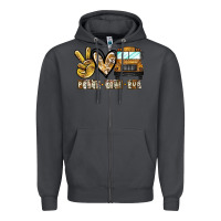 Smoke peace love bus Zipper Hoodie - CowhideDigitalArt