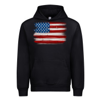 American Flag Distressed Background Urban Hoodie | Teevron