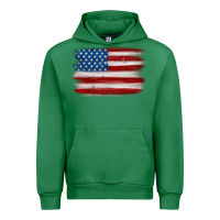 Emerald american flag distressed background Urban Hoodie - MaliasSmallBusiness
