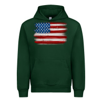 Forest Green american flag distressed background Urban Hoodie - MaliasSmallBusiness