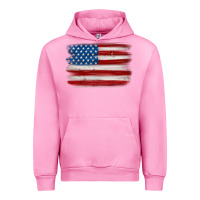 Fuchsia Pink american flag distressed background Urban Hoodie - MaliasSmallBusiness