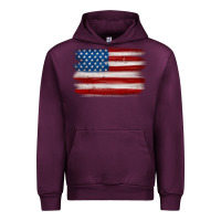 Mauve Wine american flag distressed background Urban Hoodie - MaliasSmallBusiness