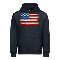 Navy american flag distressed background Urban Hoodie - MaliasSmallBusiness