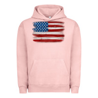 Pigment Salmon american flag distressed background Urban Hoodie - MaliasSmallBusiness