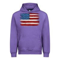 Tulip american flag distressed background Urban Hoodie - MaliasSmallBusiness