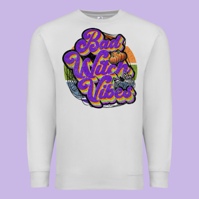 Bad Witch Vibes Premium Sweatshirt Designed By Jahusdesignshop