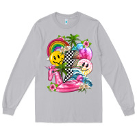 Moon Dust summer smile face and beach vibes with rainbow tbw Long Sleeve Tee - texasbilliewilder