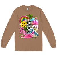 Toasted Coconut summer smile face and beach vibes with rainbow tbw Long Sleeve Tee - texasbilliewilder
