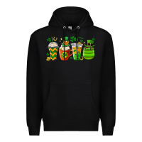 Black st. patricks day coffee cups Premium Hoodie - MaliasSmallBusiness