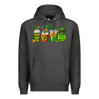 Charcoal Heather st. patricks day coffee cups Premium Hoodie - MaliasSmallBusiness