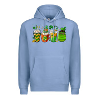 Colony Blue st. patricks day coffee cups Premium Hoodie - MaliasSmallBusiness