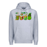 Heather Grey st. patricks day coffee cups Premium Hoodie - MaliasSmallBusiness