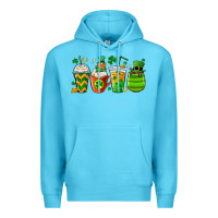 Ocean Blue st. patricks day coffee cups Premium Hoodie - MaliasSmallBusiness