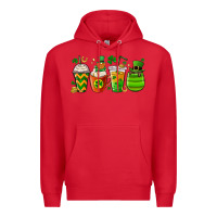 Red st. patricks day coffee cups Premium Hoodie - MaliasSmallBusiness