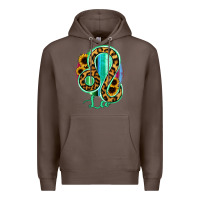 Coffee Leo Zodiac Sign Sunflower Leopard Serape Premium Hoodie - RanaPortraitStore