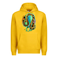 Lemon Leo Zodiac Sign Sunflower Leopard Serape Premium Hoodie - RanaPortraitStore