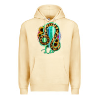 Pina Colada Leo Zodiac Sign Sunflower Leopard Serape Premium Hoodie - RanaPortraitStore