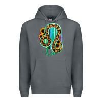Rock Leo Zodiac Sign Sunflower Leopard Serape Premium Hoodie - RanaPortraitStore