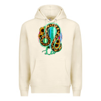 Tofu Leo Zodiac Sign Sunflower Leopard Serape Premium Hoodie - RanaPortraitStore