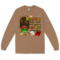 Toasted Coconut messy bun face mask & getting stuff done  #nurselife Long Sleeve Tee - Zillion Design Studio
