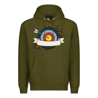 Army Green custom name archery Premium Hoodie - MaliasSmallBusiness