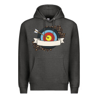 Charcoal Heather custom name archery Premium Hoodie - MaliasSmallBusiness