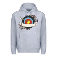 Heather Grey custom name archery Premium Hoodie - MaliasSmallBusiness