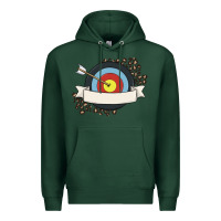 Sports Green custom name archery Premium Hoodie - MaliasSmallBusiness