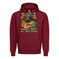 Burgundy somewhere where the summer lasted all year 'round Zipper Hoodie - HRA Design Shop