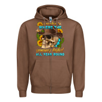 Chestnut somewhere where the summer lasted all year 'round Zipper Hoodie - HRA Design Shop