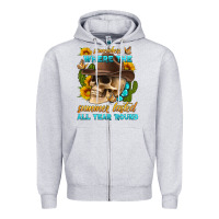 Heather Grey somewhere where the summer lasted all year 'round Zipper Hoodie - HRA Design Shop