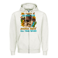 Oatmeal Heather somewhere where the summer lasted all year 'round Zipper Hoodie - HRA Design Shop