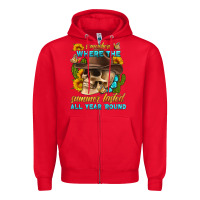 Red somewhere where the summer lasted all year 'round Zipper Hoodie - HRA Design Shop