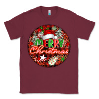 Burgundy Merry christmas Classic Tee - FaDigitalArtStudio