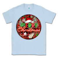 Dusty Blue Merry christmas Classic Tee - FaDigitalArtStudio